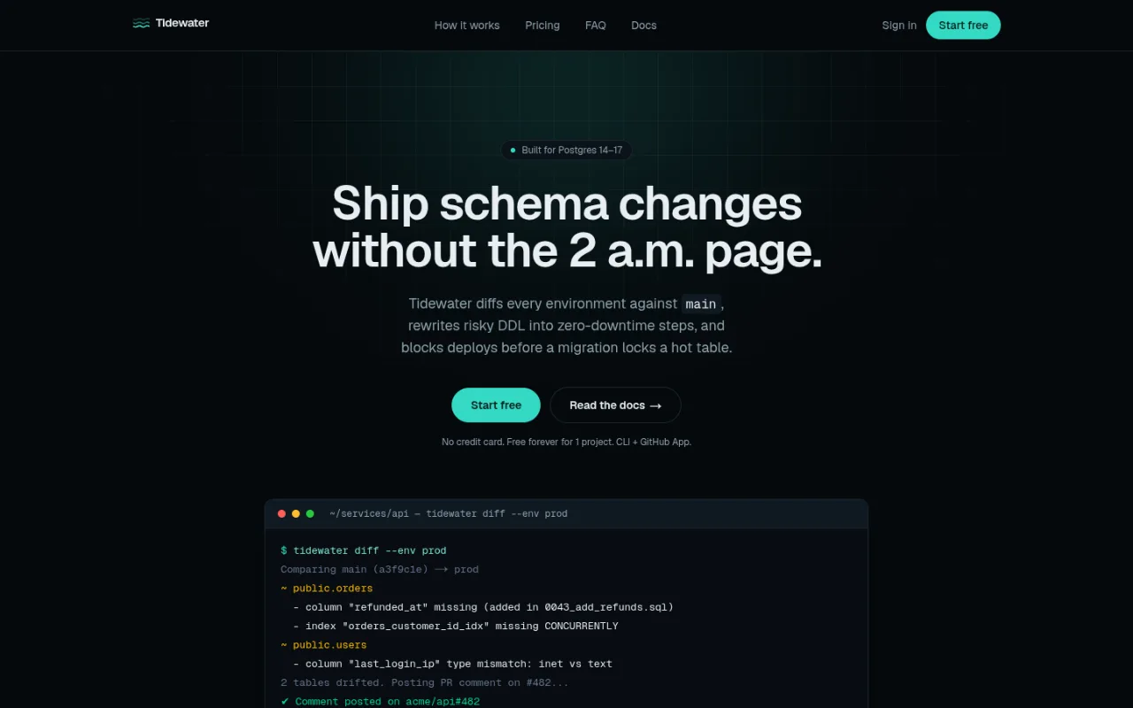 SaaS landing page, baseline condition: the first viewport of the generated site
